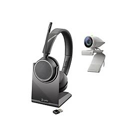 Image of Poly Studio P5 - Webcam - mit Poly Voyager 4220 UC Headset
