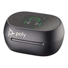 Poly Voyager Free 60+ UC - True Wireless-Kopfhörer mit Mikrofon - im Ohr - Bluetooth - aktive Rauschunterdrückung - Adap