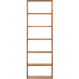 Pombal wandboekenkast, 6 OH, B 740 x D 340 x H 2240 mm, uitbreidbaar, notenboom