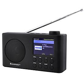 Portables Internetradio Soundmaster® IR6500SW, DAB+/UKW, 2 W, Einschlaf- und Weckfunktion, Bluetooth, Akku, B 160 x T 45 x H 95 mm, schwarz