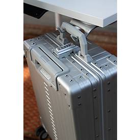 Porte-valises actiHook, pour valises actiCase, jusqu'à 20 kg, pivotant sur 360, fixation par vis, L 188 x l 120 x H 40 mm, aluminium, argent