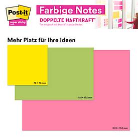 Post-it® Haftnotizen Super Sticky Meeting Notes 8670-3SS-EU, B 203 x T 153 mm, PEFC®-Papier, farbig, 3 Blöcke, 70 Blatt/Block