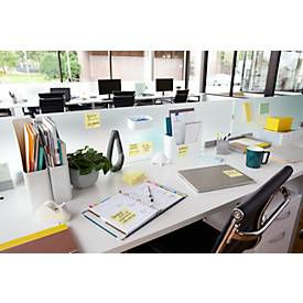 POST-IT Haftnotizen Super Sticky Z-Notes R330, 76 x 76 mm, wiederablösbar, cellophanfrei verpackt, 12 x 100 Blatt, gelb