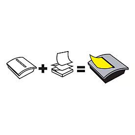 POST-IT Haftnotizen Super Sticky Z-Notes R330, 76 x 76 mm, wiederablösbar, cellophanfrei verpackt, 12 x 100 Blatt, gelb