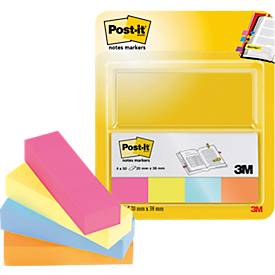Post-it Haftstreifen 670-4P, 4 x 50 Blatt, farbsortiert