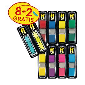 Post-it® Index Haftstreifen 683-VAD1, Mini, Verschiedene Farben, 11.9 x 43.2 mm, Promo + Post-it® Index Pfeile 11.9 x 43.2 mm, 8+2 Gratis