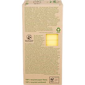 Post-it® Recycling Notes 654-1T, B 76 x H 76 mm, 100 % Recycling-Papier, gelb, 16 Blöcke á 100 Blatt