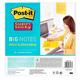 Post-it® Super Sticky Big Notes BN11-EU, 279 x 279 mm, 30 Blatt, gelb