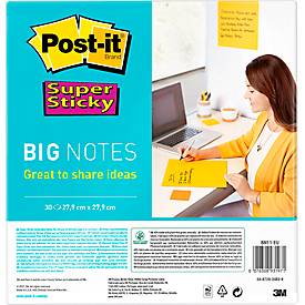 Post-it® Super Sticky Big Notes BN11-EU, 279 x 279 mm, 30 Blatt, gelb