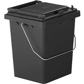 Poubelle Mülli - pour tri sélectif ou stockage - l. 175 x P 195 x H 300 mm - 10 litres - anthracite