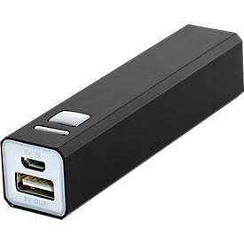 Power Bank, Aluminiumgehäuse eckig, schwarz