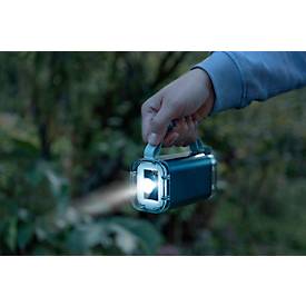 Powerbank Ansmann PB4100, Akkukapazität 40000 mAh, 2 x USB-A und 2 x USB-C, als Taschenlampe verwendbar, TFT-LCD Display, IP67, Aluminium, silber