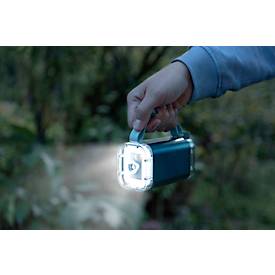 Powerbank Ansmann PB4100, Akkukapazität 40000 mAh, 2 x USB-A und 2 x USB-C, als Taschenlampe verwendbar, TFT-LCD Display, IP67, Aluminium, silber