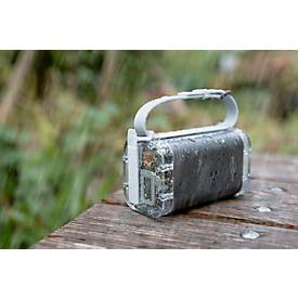 Powerbank Ansmann PB4100, Akkukapazität 40000 mAh, 2 x USB-A und 2 x USB-C, als Taschenlampe verwendbar, TFT-LCD Display, IP67, Aluminium, silber