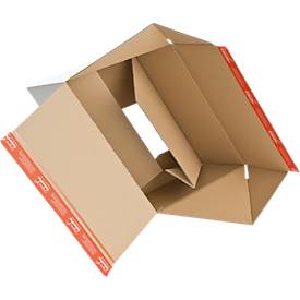 Premium-Blitzbodenkarton ColomPac CP 155.255, B 310 x T 190 x H 133 mm, Z-Faltung, Selbstklebeverschluss, weiß, 20 Stück