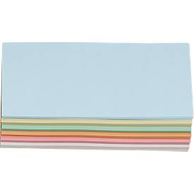 Presentatiekaartjes, rechthoekig, 95 x 205 mm, 250 st., diverse kleuren