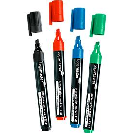 Presentation Marker Legamaster 7-155094, für Flipcharts, Etui mit 4 Stück