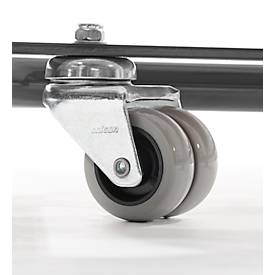 Profi-Umreifungsset, mit Abrollwagen Premium X, Akku-Umreifungsgerät BW-04 & KU Polyesterband, L 1200 m x B 18,5 mm, Stärke 0,85 mm, geprägt, grün