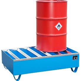 Profilwanne PW gem. StawaR, für 2 Fässer, 224 l, 59 kg, blau
