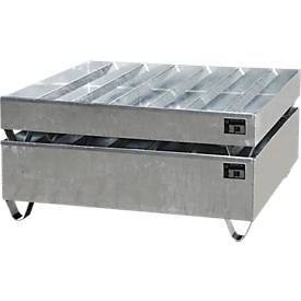 Profilwanne PW gem. StawaR, für 2 Fässer, 224 l, 64 kg, verzinkt