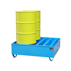 Profilwanne PW gem. StawaR, für 4 Fässer, 410 l, 86 kg, blau