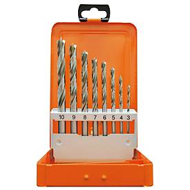Projahn Holzspiralbohrer-Set PRIMECUT, HSS M2, 8-teilig, Ø 3–10 mm, zylindrischer Schaft