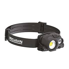 Projahn Power LED Akku Stirnlampe PJ-SL400, 200 Lumen Spot-LED, 4 Leuchtmodi, 3 W, 90° neigbar, USB-C, stoßfest, staub-/wasserresistent