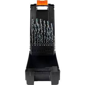 Projahn Spiralbohrer-Set, HSS-G, 25-teilig, Ø 1–13 mm / 0,5 mm Schritte, in Bohrerkassette