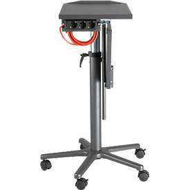 Projektortisch 9333, anthrazit, m. 3-fach Steckdose