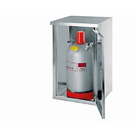 Propaan cilinderkast G-PG , scharnierende deurstop rechts, 1 x 11 kg cilinders, B 460 x D 400 x H 750 mm