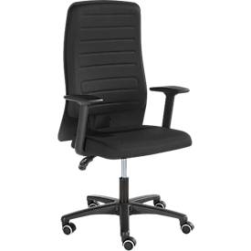 "Prosedia Bürostuhl ECCON plus-3, mit Armlehnen, Permanent Kontakt, Flachsitz, 3D-Rückenlehne, schwarz/schwarz"