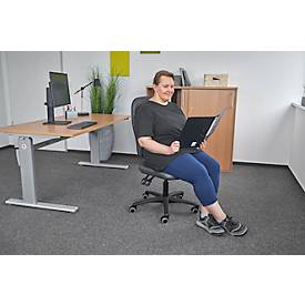 Prosedia Bürostuhl YOUNICO plus 3, Permanentkontakt, ohne Armlehnen, 3D-Rückenlehne, anthrazit