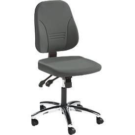 Prosedia Bürostuhl YOUNICO PLUS 8, Synchronmechanik, ohne Armlehnen, niedrige 3D-Rückenlehne, alupoliert/anthrazit