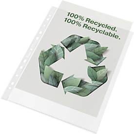 Prospekthüllen Bene, A4, 11-fach Lochung, oben offen, Folienstärke 100 µ, 100 % Recycling-PP, transparent-klar, 50 Stück
