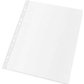 Prospekthüllen Bene, A4, 11-fach Lochung, oben offen, Folienstärke 100 µ, 100 % Recycling-PP, transparent-klar, 50 Stück
