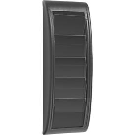 Prospektwandhalter Paperflow Quickfit, 5 Fächer im Format DIN A5, B 228 x T 95 x H 650 mm, Polystyrol, schwarz