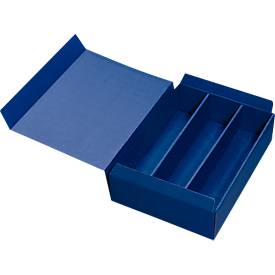 PTZ-Weinpräsentkarton, 3er, azurblau, 25 Stück