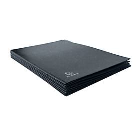 Pultordner Exacompta 57007E, Format A4, 7 Fächer, Taben 1-7, B 250 x H 330 mm, Blauer Engel, Recycling-Karton, schwarz