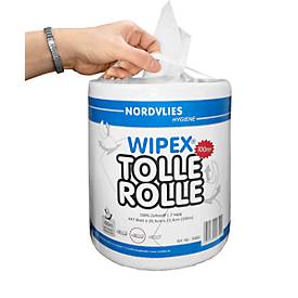 Putztuchrolle Wipex Tolle Rolle , 2-lagig, weiß, 447 Blatt pro Rolle, 6 Rollen je Karton
