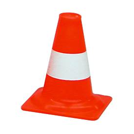 PVC Leitkegel tagesleuchtend 200 mm, 0,22 kg, robuster Pylon für Markierung, Training, Event und Parkplatz