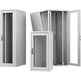 PX Netzwerkschrank, Stahlblech, pulverbeschichtet/verzinkt, mit Sichtglas, versch. Größen