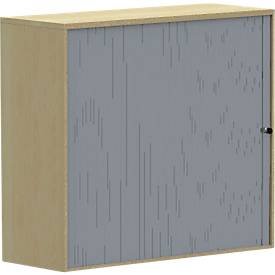 Querrollladen-Aufsatzschrank BEXXSTAR, 3 Ordnerhöhen, B 1200 x T 445 x H 1070 mm, Buche-Dekor