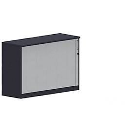 Querrollladenschrank BEXXSTAR, 2 Ordnerhöhen, H 825 mm, schwarz