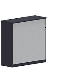 Querrollladenschrank BEXXSTAR, 3 Ordnerhöhen, H 1155 mm, schwarz