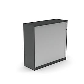 Querrollladenschrank BEXXSTAR, 3 Ordnerhöhen, H 825 mm, dunkelgrau