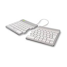 R-Go Ergonomische Tastatur Split break - Tastatur - mit integrierter Pauseanzeige - kabellos - Bluetooth 5.0 - QWERTZ