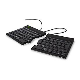 R-Go Split Ergonomische Tastatur, QWERTZ (DE), schwarz, drahtgebundenen - Tastatur - QWERTZ - Deutsch - Schwarz