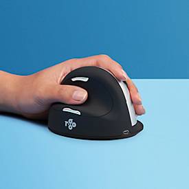 R-Go Tools PC-Mäuse, Vertikalmaus HE Break, Bluetooth, schwarz, 400/800/1200/1600/2400 dpi, 5 Tasten, für Linkshänder