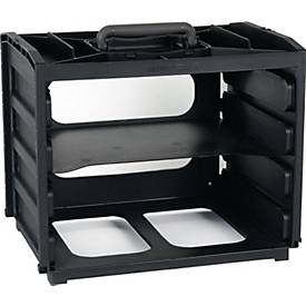 RAACO Sortimentskastentresor, B 376 x T 310 x H 265 mm, 4 Fächer, Polypropylen, ohne Sortimentskästen