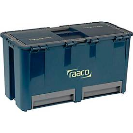 Raaco Werkzeugkoffer Compact 27, 6 Einsteckfächer, B 474 x T 239 x H 250 mm, Polypropylen, blau